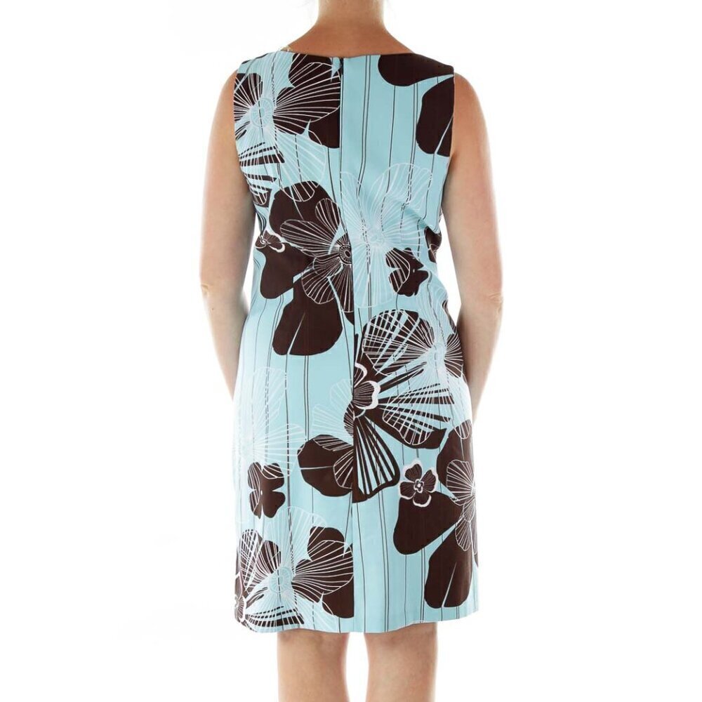 NorthStyle Baby Blue Flower Striped Shift Dress - Picture 3 of 3